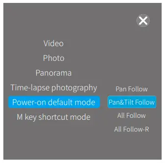 power-on default mode
