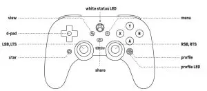 8BitDo Pro 2 Wired Controller - WHITS STATUS LED