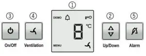 LIEBHERR Beverage Cooler- control elements