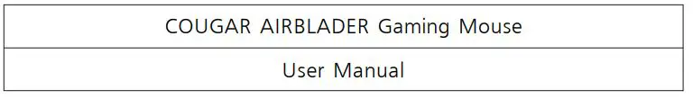 COUGAR AirBlader Gaming Mouse - PACKAGE CONTENTS