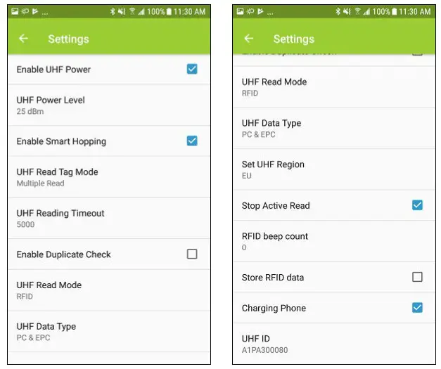 KOAMTAC KDC UHF Tag Read Write Demo- UHF Setting