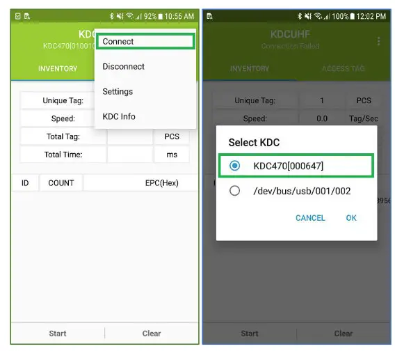 KOAMTAC KDC UHF Tag Read Write Demo