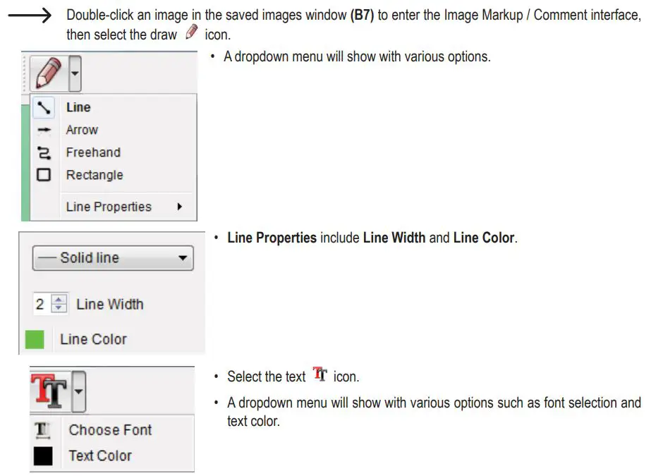 TOOLCRAFT 1713198 Digital Microscope Camera PRO Instruction Manual - Draw and Text