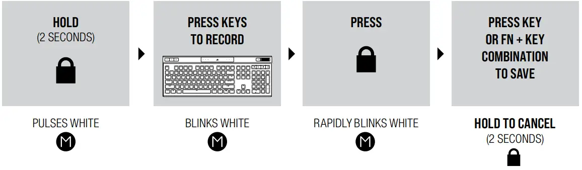 CORSAIR K70 RGB PRO Mechanical Gaming Keyboard - MACRO RECORDING