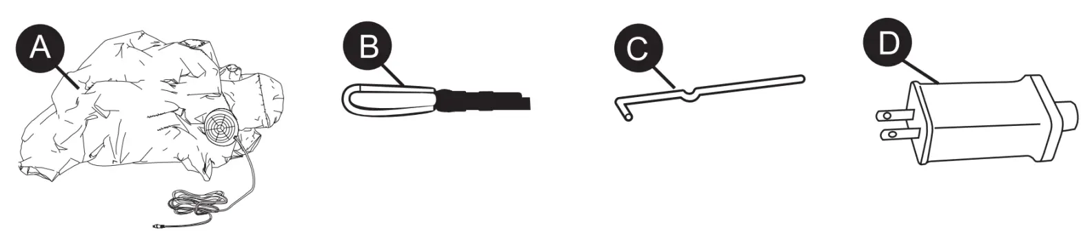 GEMMY 20 FT Colossal Airblown Inflatable Santa Clause - Package Contents