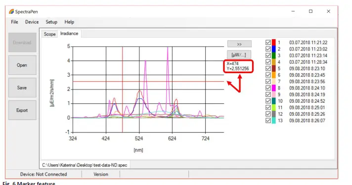 PSI SpectraPen Mini Software FIG 10