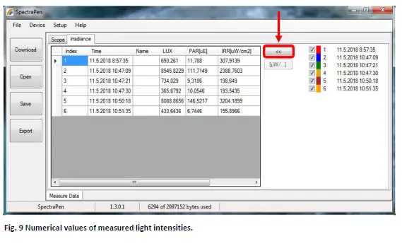 PSI SpectraPen Mini Software FIG 13