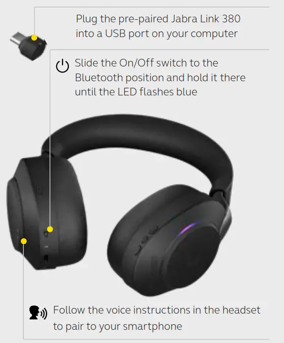 Jabra EVOLVE2 RANGE - START AND PAIR