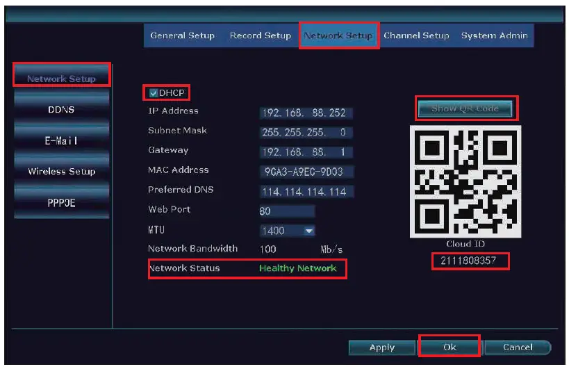 Check Network Status: