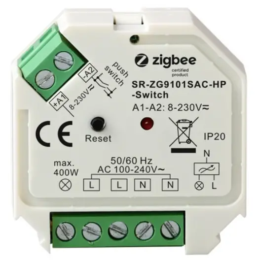 SUNRICHER SR-ZG9101SAC ZigBee 2-Gang In-Wall Switch