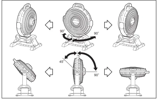 makita CF002G Cordless Fan - head