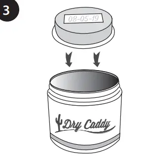 DryCaddy DC D1 Passive Hearing Device Dryer - date side up