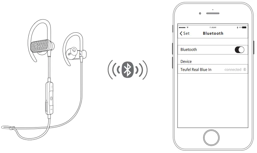 Teufel AIRY SPORTS Bluetooth In Ear Headphone - Connect to a new device