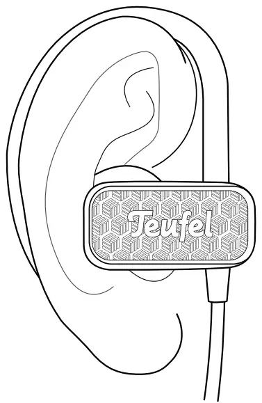 Teufel AIRY SPORTS Bluetooth In Ear Headphone - t the headphones at a slight