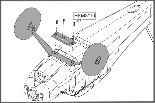 FMS 1400mm Kingfisher Landing gear set installation 1