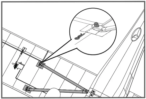 FMS 1400mm Kingfisher Landing gear set installation 4