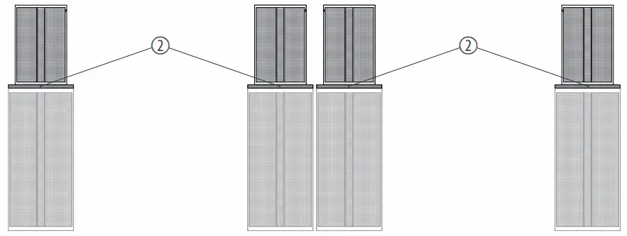 Single setup at both sides in the center of the stage