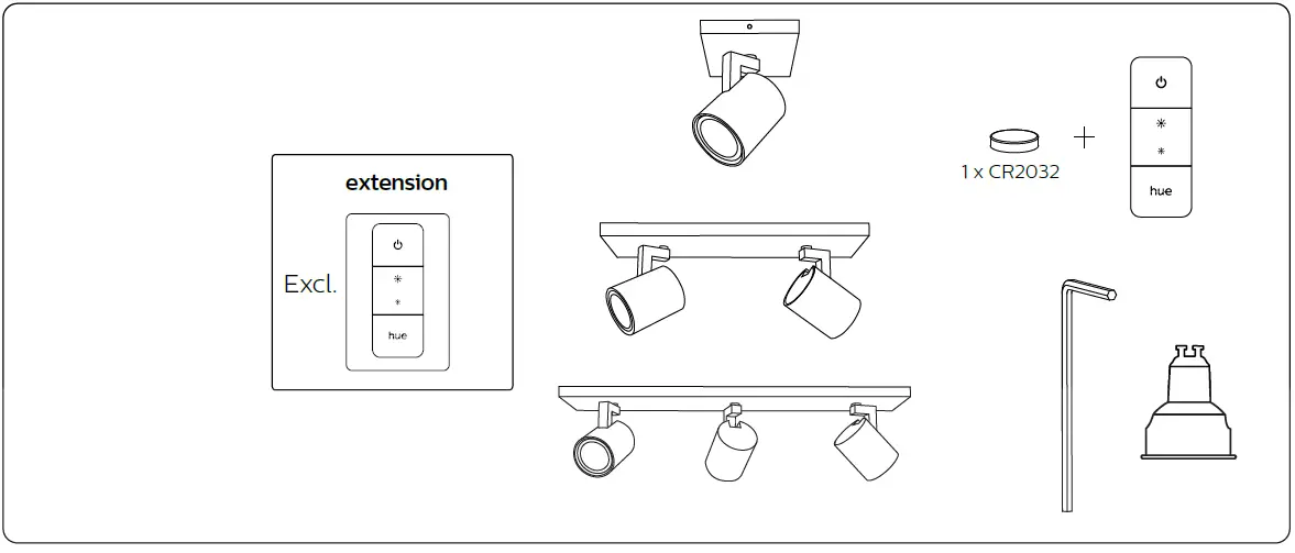 PHILIPS 5309231P6 Runner Hue LED Wal- and-Ceiling Light-FIG-1