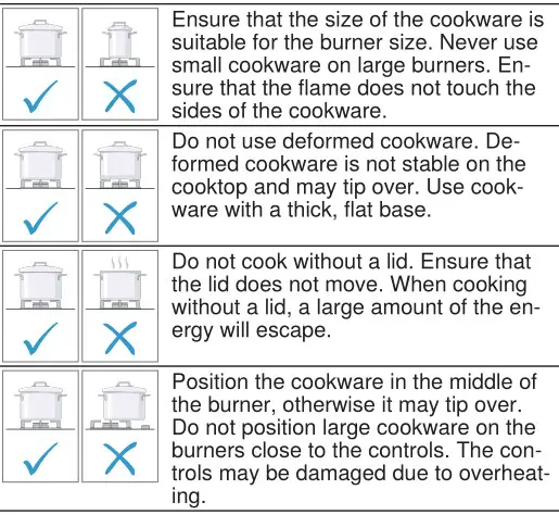 BOSCH NGM5058UC 30 Inch Gas Cooktop with 5 Sealed Burners - Using cookware 1