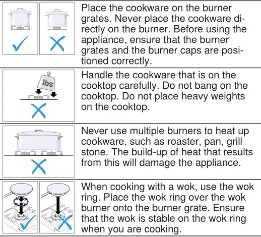 BOSCH NGM5058UC 30 Inch Gas Cooktop with 5 Sealed Burners - Using cookware 2
