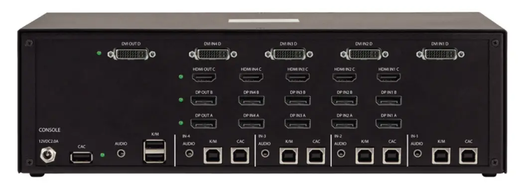 Sekuryx CK4-HPD404C Secure 4 Port COMBO KVM Switch fig 2