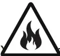 SHARP SJ-SF197E01X-EN Built In `197 Litres F Upright Freezer User Manual - Warning Risk of Fire icon