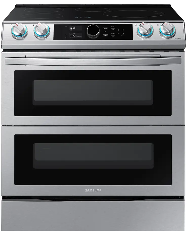 SAMSUNG Smart Slide-In Induction Range with Fles Duo Cover