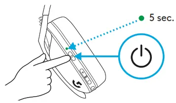 logitech G435 SE LIGHTSPEED Bluetooth Wireless Gaming Headset - BATTERY