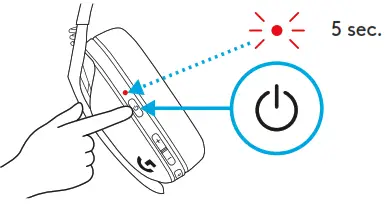 logitech G435 SE LIGHTSPEED Bluetooth Wireless Gaming Headset - BATTERY2