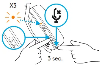 logitech G435 SE LIGHTSPEED Bluetooth Wireless Gaming Headset - MUTE1