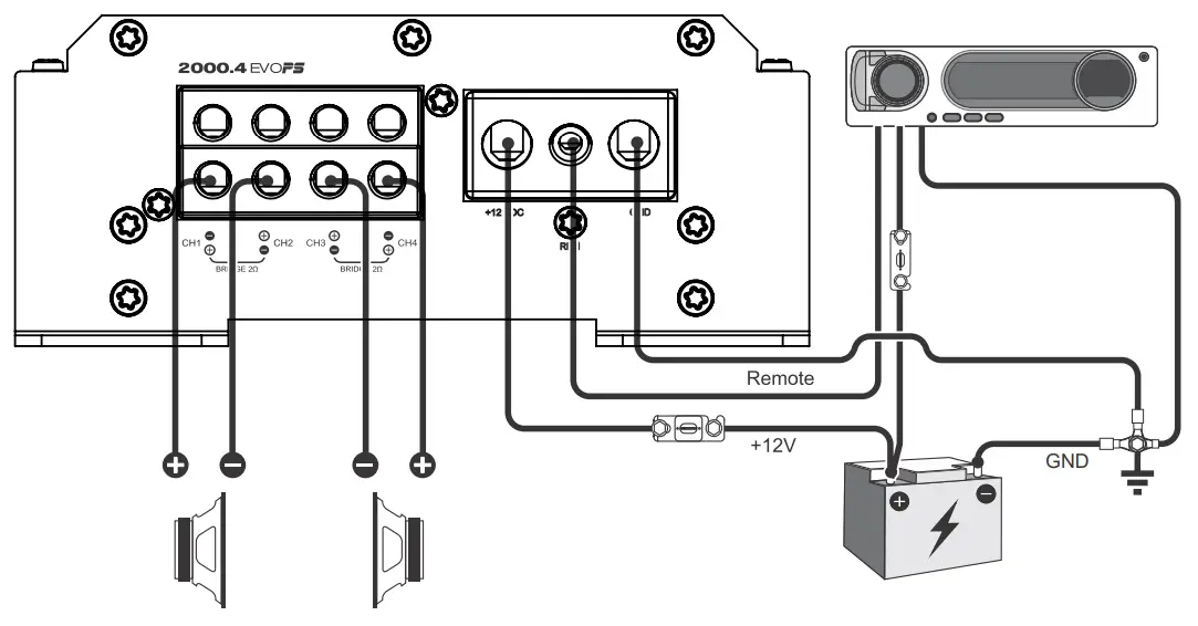 SOUNDDigital 2000 4 4 Ohm 2000 Watt 4 Channel Powersports Amplifier - WIRING DIAGRAM 3