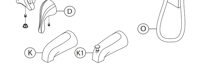 SYMMONS Origins Trim Series with TA-10 Flow Control Spindle & T-12A Cap - Parts fig7.0