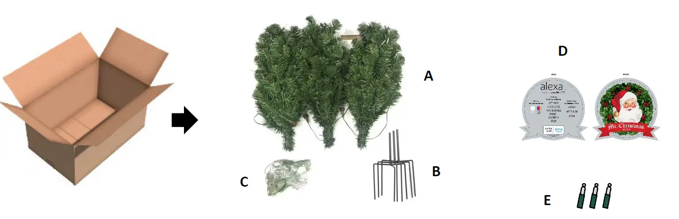 Mr Christmas 68339 Alexa Compatible Outdoor Safe LED Stake Trees 1