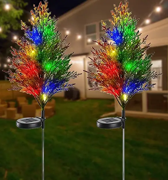 Mr Christmas 68339 Alexa Compatible Outdoor Safe LED Stake Trees