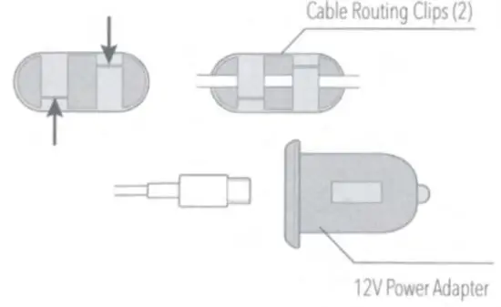FIG 11 Route charge cable to power adapter