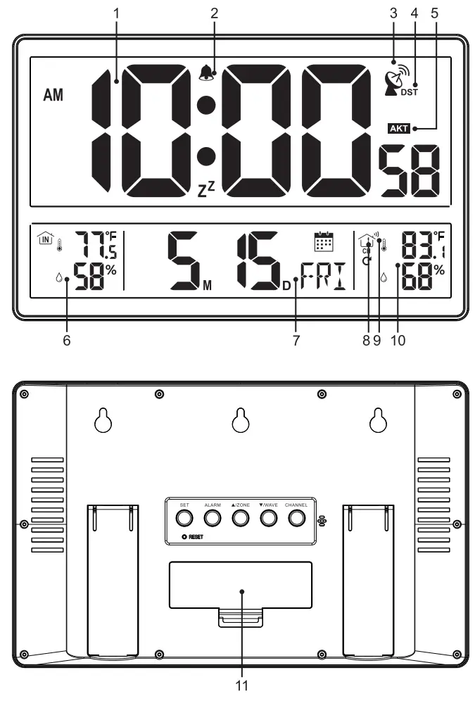 Doveet DR41 Digital Wall Clock - fig 1