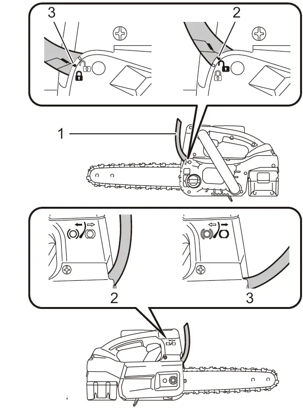 makita DUC254C Cordless Chain Saw 07