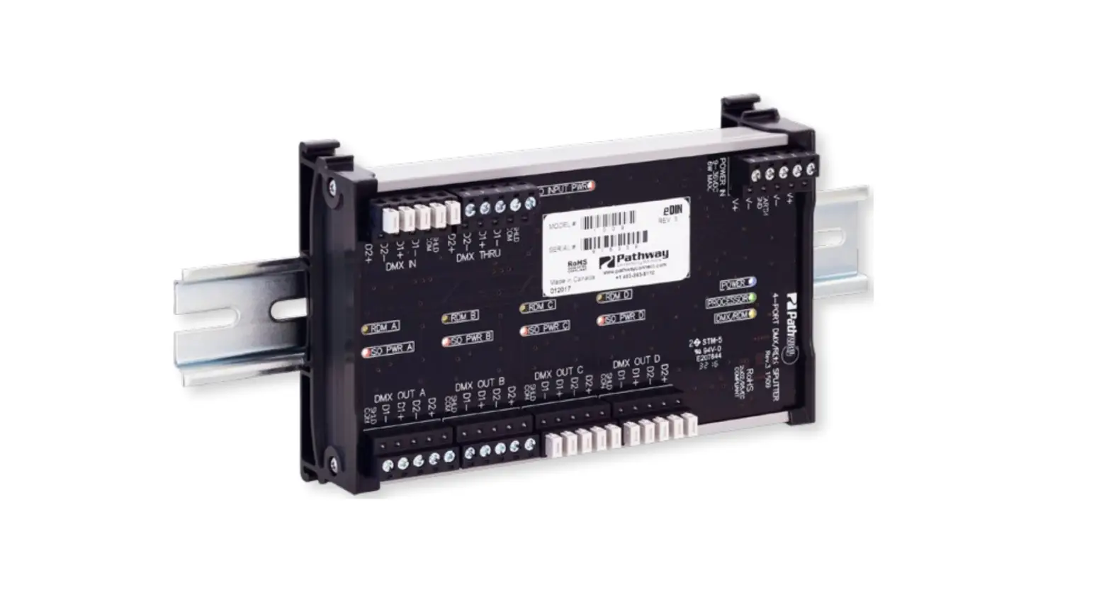 Acuitybrands 1009 Pwrep Din P4 Rdm 4-way Dmx Rdm Repeater Instruction Manual