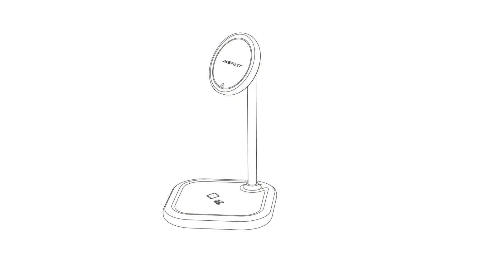 Acefast Desktop 2-in-1 Wireless Charging Holder User Guide