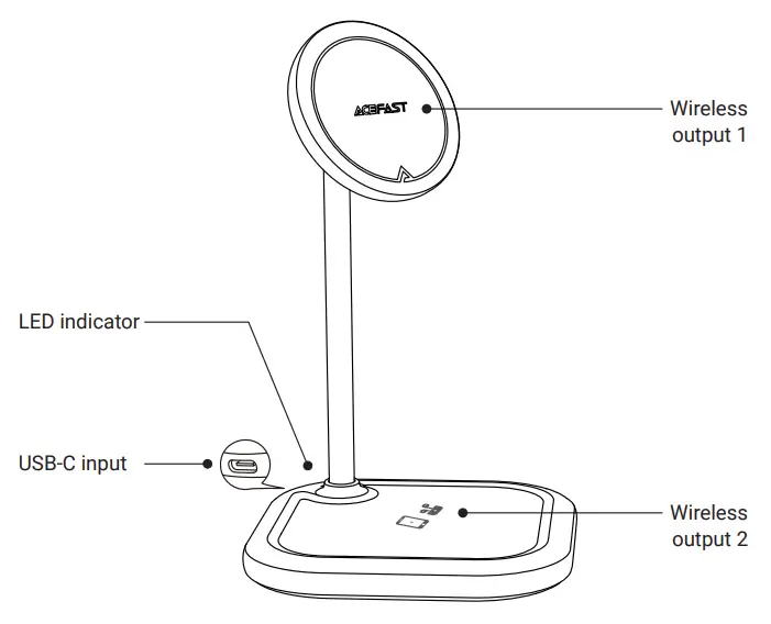 ACEFAST-Desktop-2-in-1-Wireless-Charging-Holder-FIG1