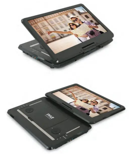 PYLE PDV156BK 15 6 Inch Portable CD DVD Player - Fig 1