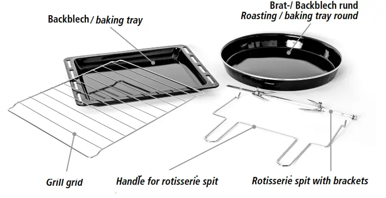 ROMMELSBACHER BG 1620 Baking and Grilling Oven with Rotisserie and Circulating Air -Fig1