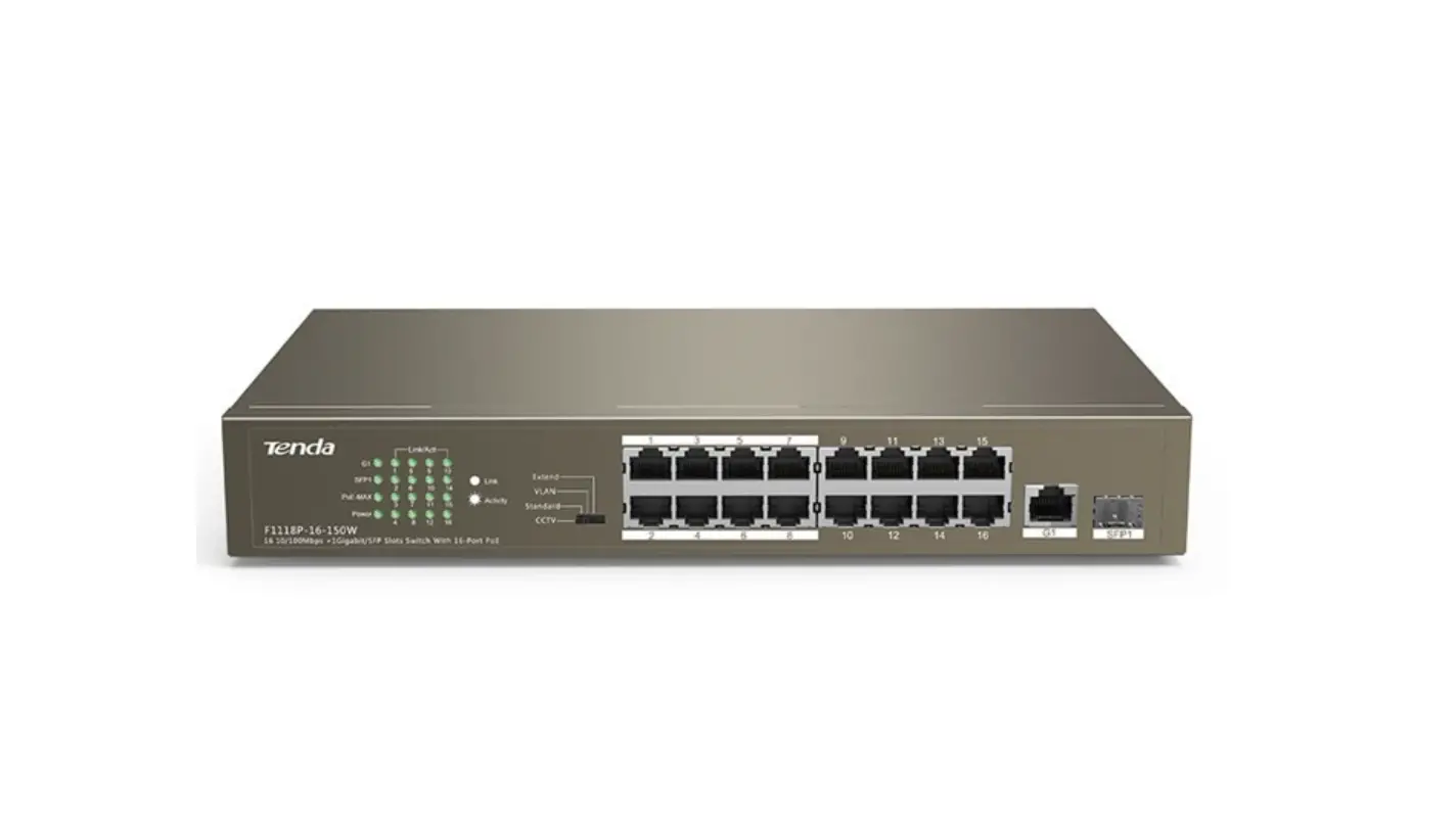 Tenda Tef1118p-16-150w/tef1126p-24-250w Poe Switch Installation Guide