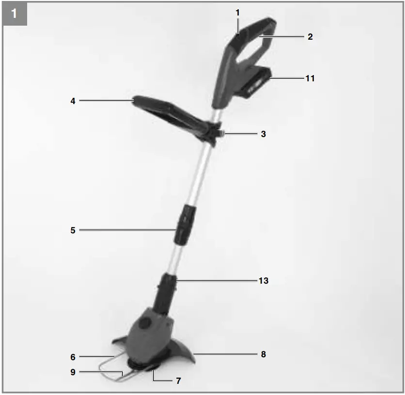 Einhell GE CT 18 Li Cordless Grass Trimmer - Figure 1