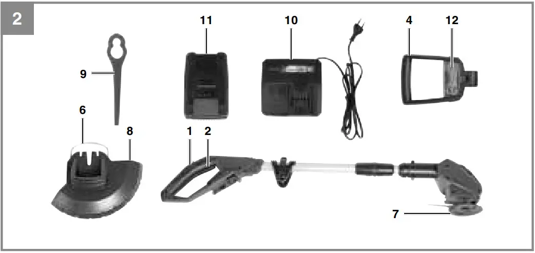 Einhell GE CT 18 Li Cordless Grass Trimmer - Figure 2