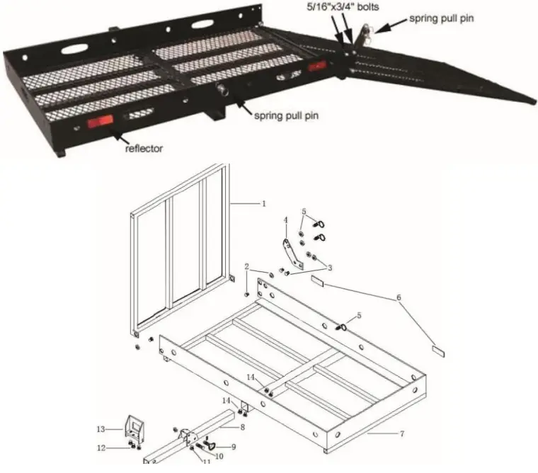 TITAN RAMPS MC400 Hitch Mounted Mobility Carrier-fig3