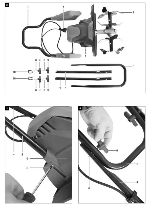 SCHEPPACH 5912312901 Electric Tiller - fig 1