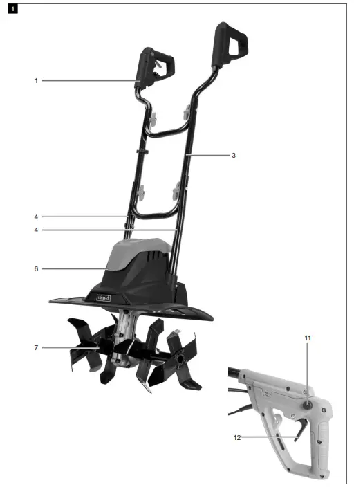 SCHEPPACH 5912312901 Electric Tiller - fig