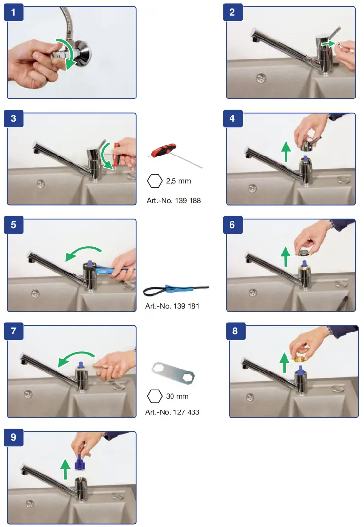BLANCOANTAS ND Low Pressure Brass Silgranit Look Dual Finish Black Chrome Taps - fig 1