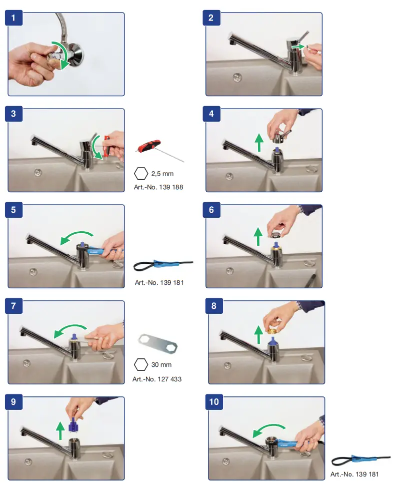BLANCOANTAS ND Low Pressure Brass Silgranit Look Dual Finish Black Chrome Taps - fig 4